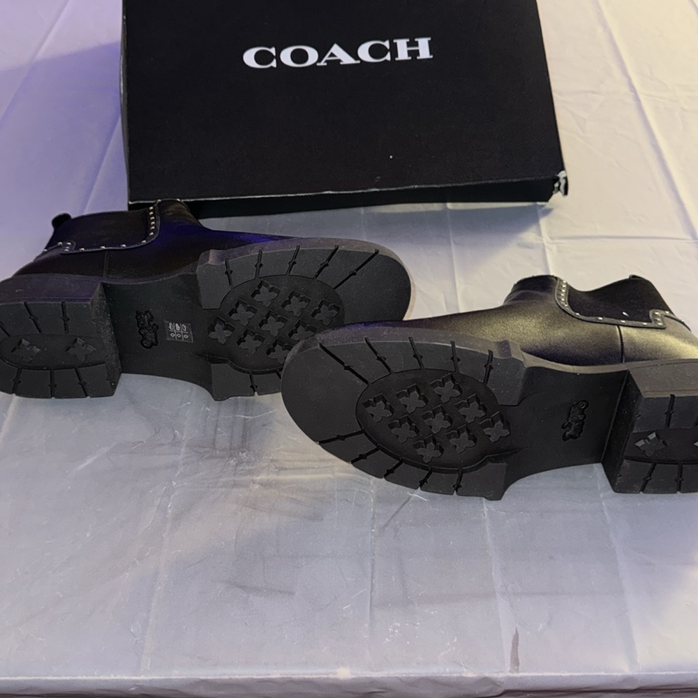 NWT Coach Lory Leather Bootie - Black - 9.5B - Picture 6 of 8